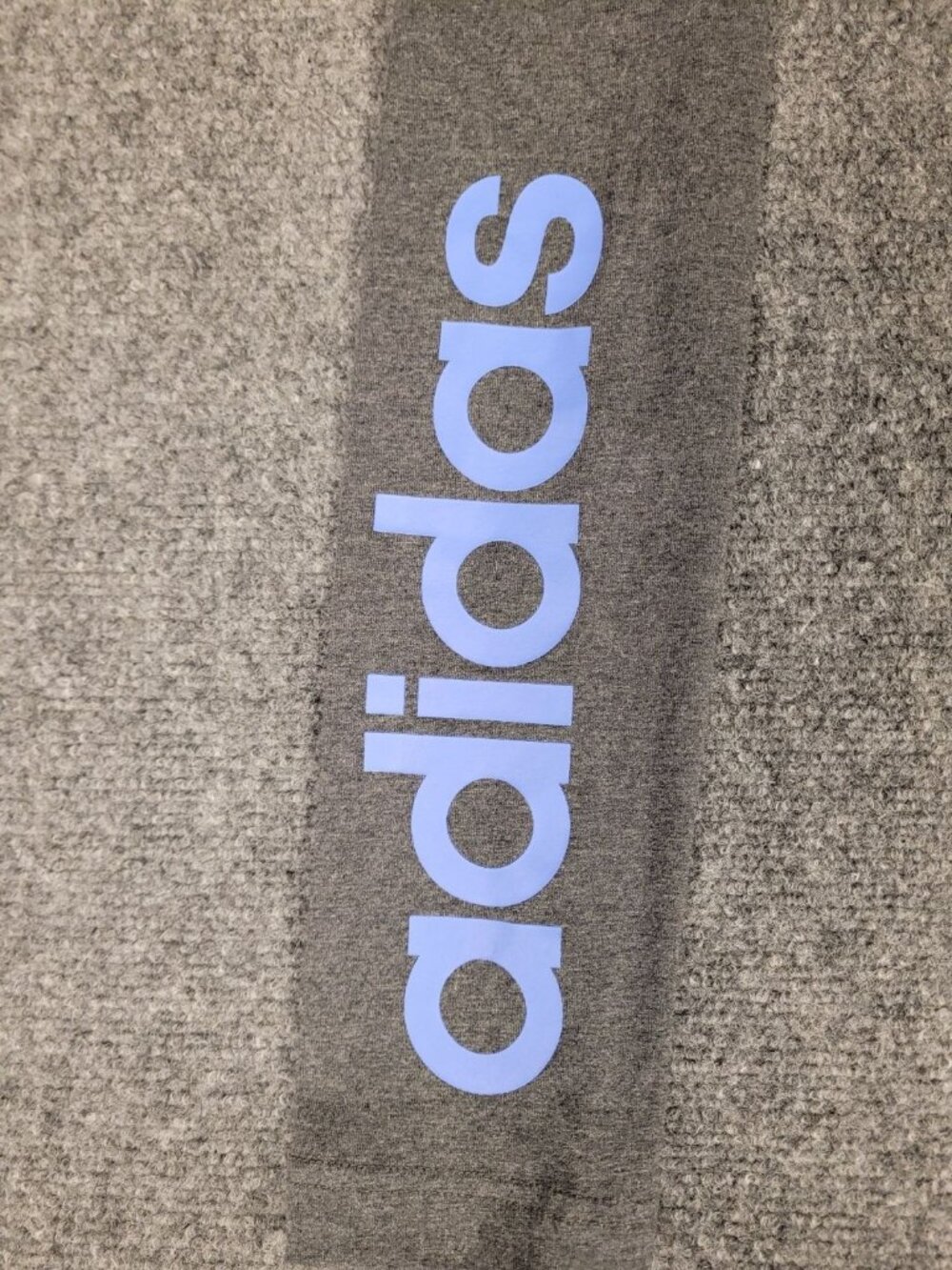 NWT Adidas High-Waisted Logo Leggings Women's XS Dark Grey Heather/Blue Fusion - Picture 4 of 7